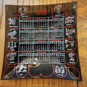 Vintage ashtray zodiac 1959 5x5